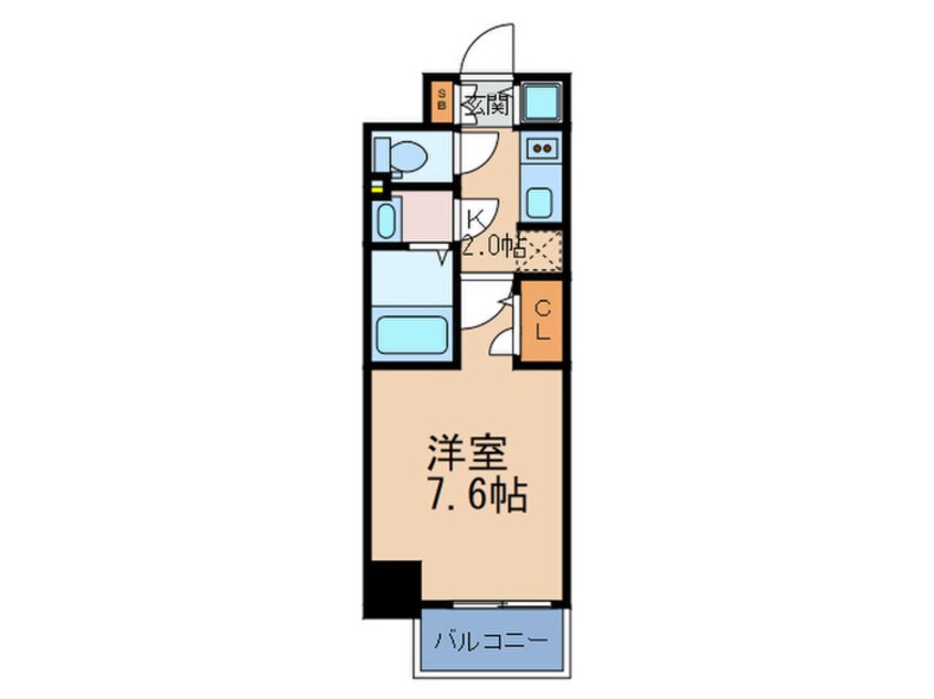 間取図 ｱｸｱﾌﾟﾚｲｽ福島ＥＹＥ(701)