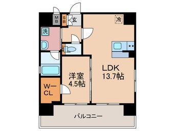 間取図 ベラジオ雅び京都河原町(401)