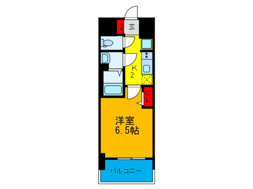 間取図 ﾌﾟﾚｻﾝｽ上町台筆ヶ崎NORTH(904)