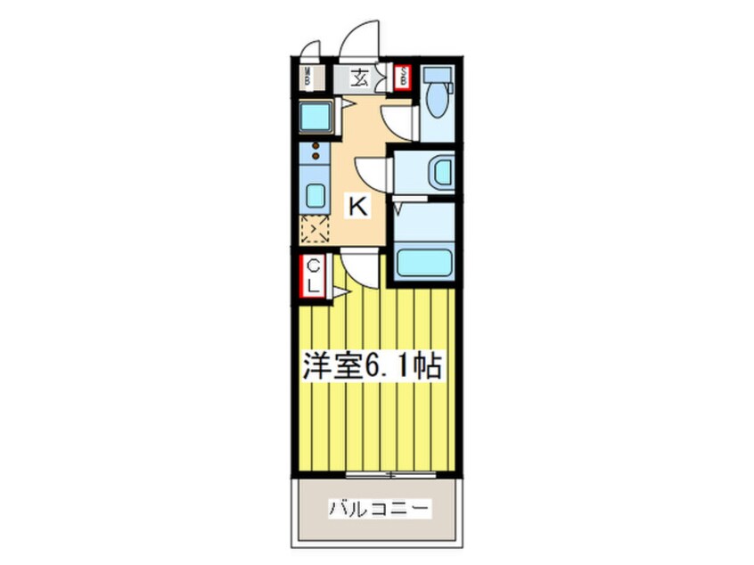 間取図 ﾌﾟﾚｻﾝｽ上町台筆ヶ崎NORTH(1002)