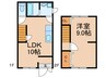庄内幸町借家 1LDKの間取り