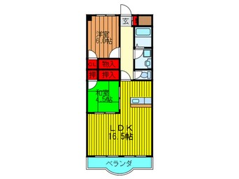 間取図 第二フラットリバ－ハイツ