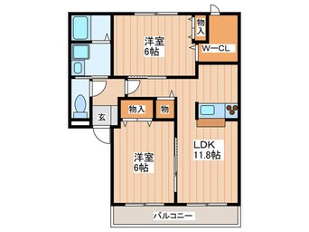 間取図 グリ－ンベ－スＡ棟