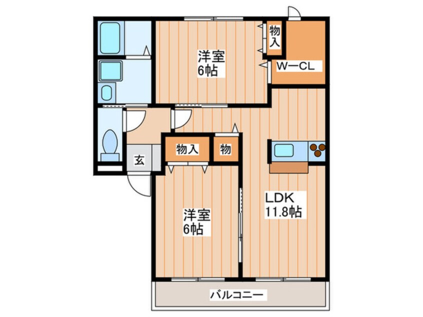 間取図 グリ－ンベ－スＡ棟