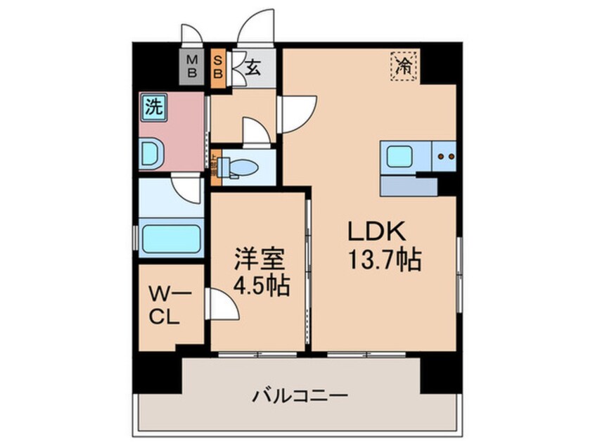 間取図 ベラジオ雅び京都河原町(601)