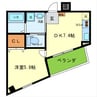 Moon River Court 1DKの間取り