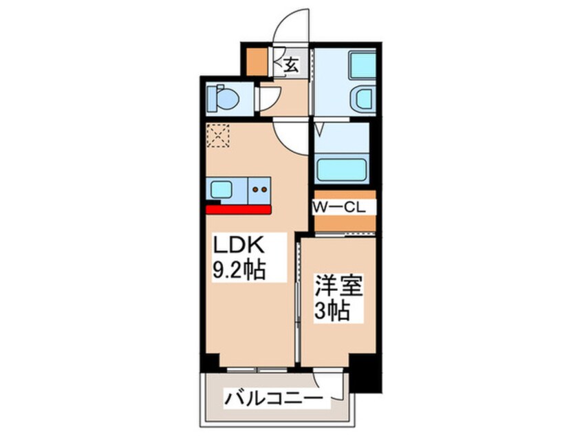 間取図 アドバンス大阪フラット(302)