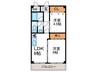 コアロ－ド桃山台 2LDKの間取り
