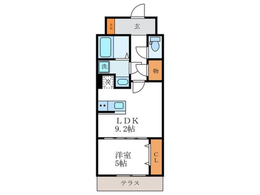 間取図 セオリー京都アビテＤ.Ｃ.(107)