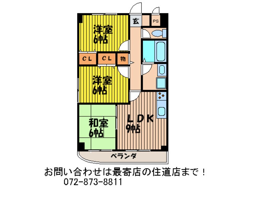 間取図 ラプラス住道