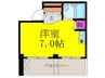 マザーアーク正雀 1Rの間取り