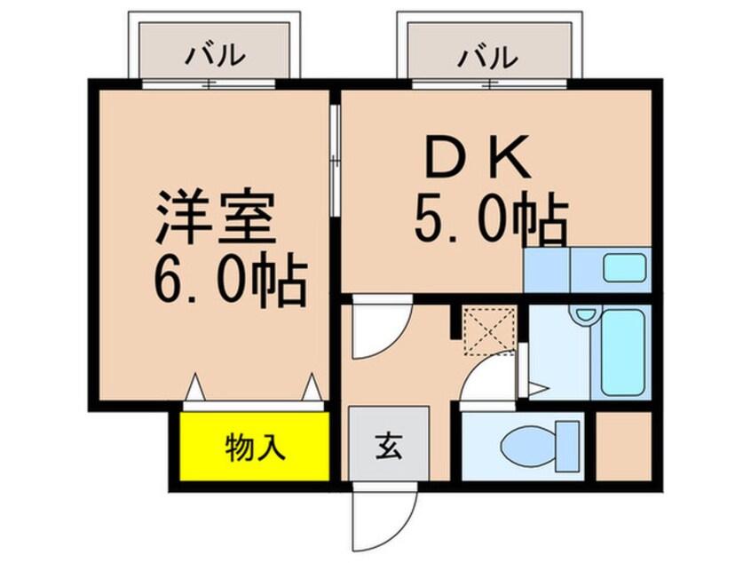 間取図 フォンティーヌ香里園