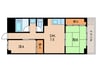 橋本第１マンション 2DKの間取り