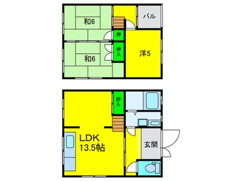 間取図 少林寺サンハイツ