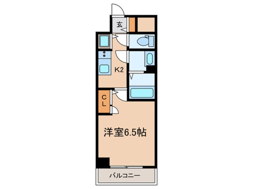 間取図 ｴｽﾌﾟﾚｲｽ神戸ﾊｰﾊﾞｰｳｴｽﾄ(1004)