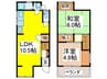 東石切町3丁目戸建 2LDKの間取り