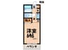 メゾンアンソレイエ 1Kの間取り