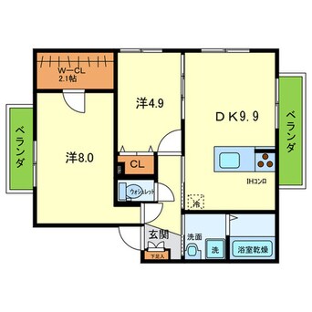 間取図 アバンミモザＡＢ