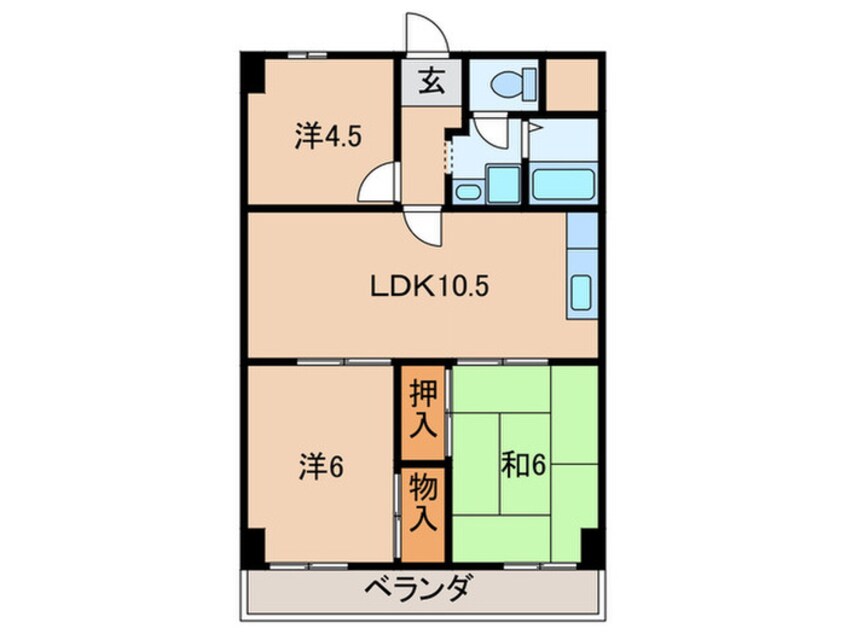 間取図 シティハイツ七松