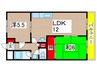 橋本第３マンション 2LDKの間取り