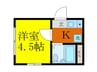 千里丘東ハイツ 1Kの間取り