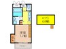 パ－クサイド豊中 1Kの間取り