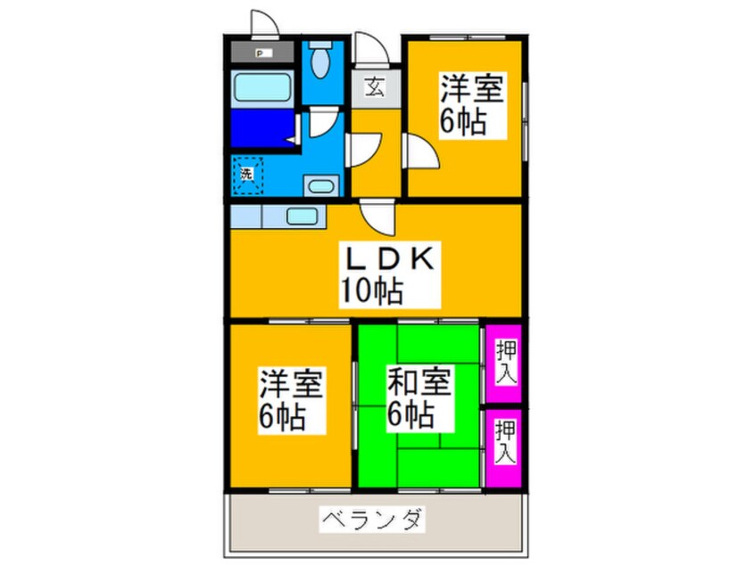 間取図 ヴィラ富貴１