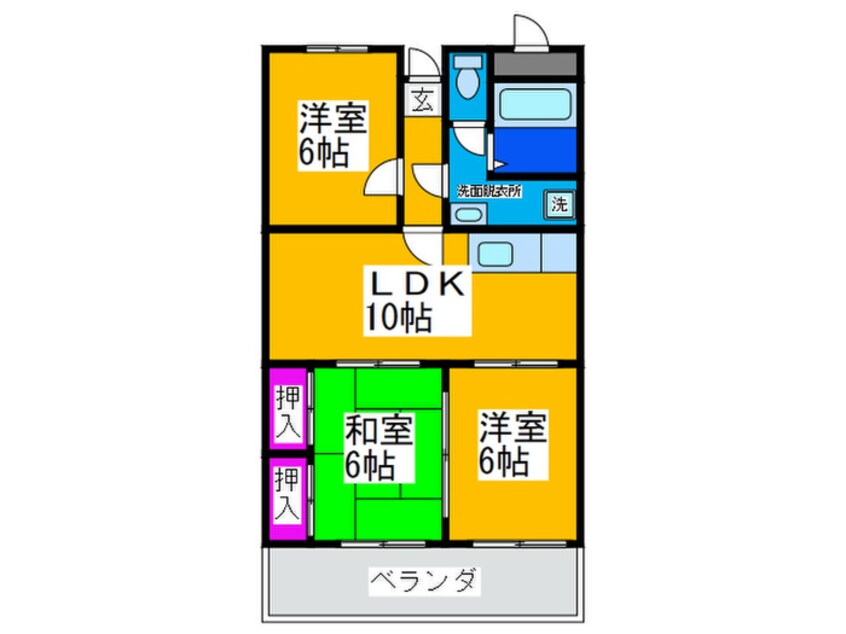 間取図 ヴィラ富貴１