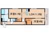 ダイヤハウスⅢ 2LDKの間取り
