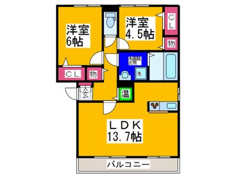 間取図 スウィ－ト松本