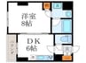 アフィシオン堀川 1DKの間取り