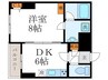 アフィシオン堀川 1DKの間取り