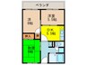 桃田ハイツ 3DKの間取り