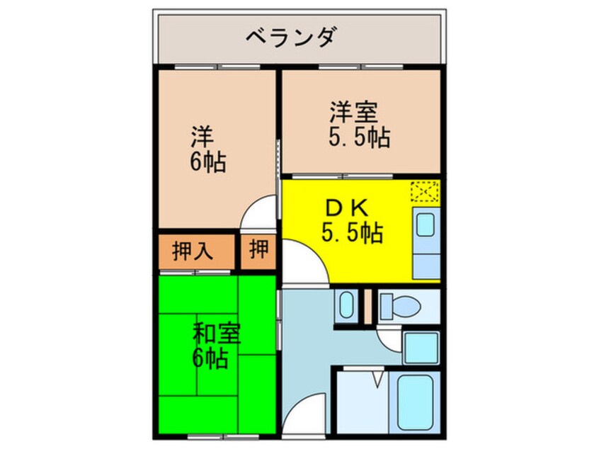 間取図 桃田ハイツ