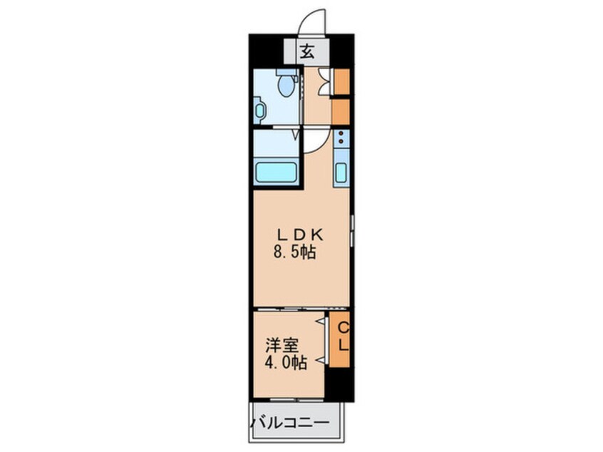 間取図 La CASA新北野