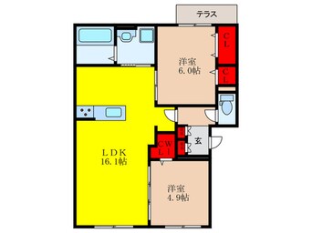 間取図 Ｎｏｒｄ　Ｌｉｖｒｅ