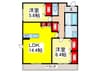 La Maison Blanche 2LDKの間取り