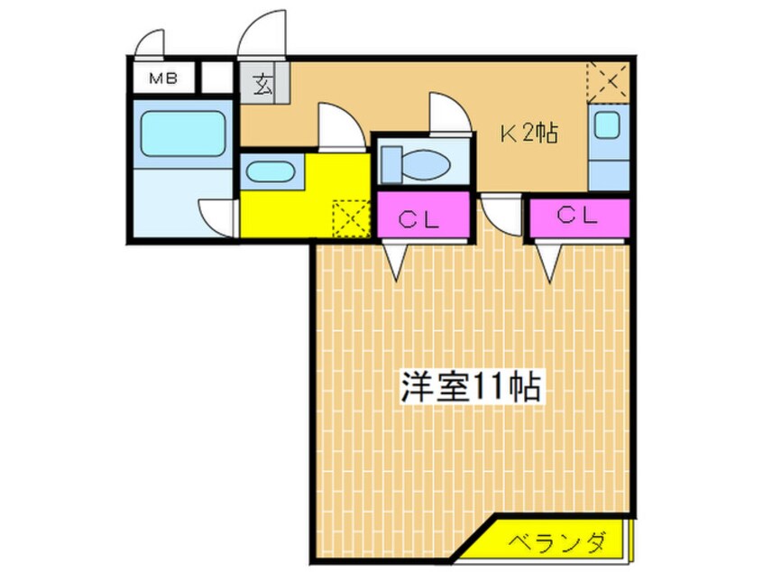 間取図 アウロ－ラ