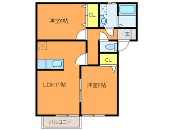 間取図 エ－デルハイムＡ棟