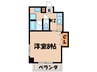 Ｖｉｌｌａ榎 1Kの間取り