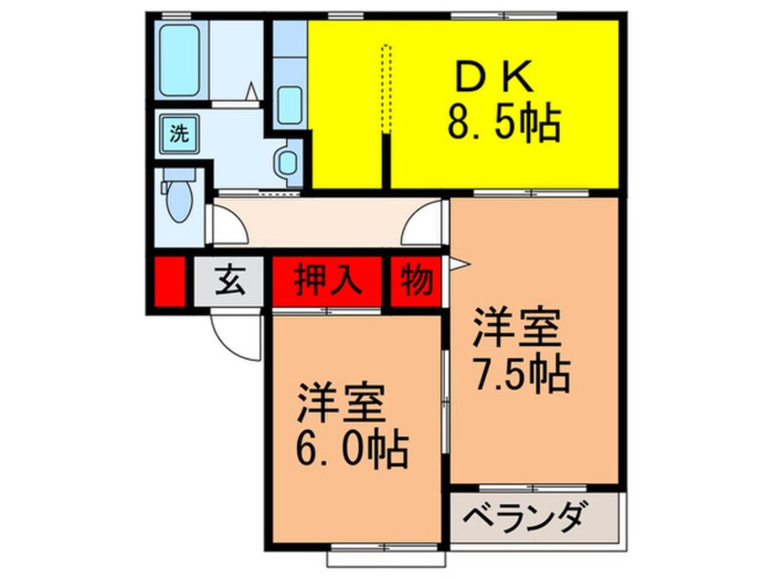 間取図 サニーハイツ香里園