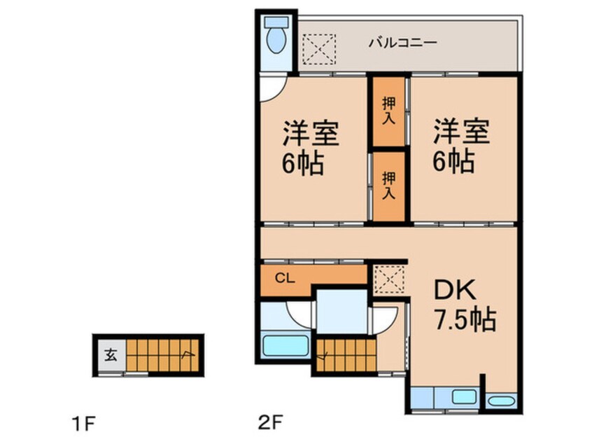 間取図 大今里2丁目文化住宅　