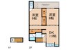 大今里2丁目文化住宅　 2DKの間取り