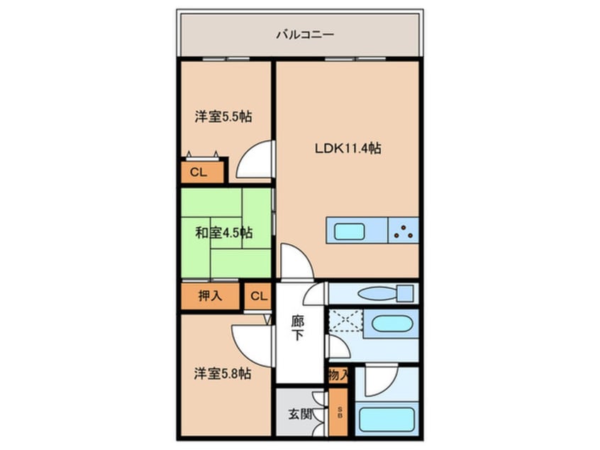 間取図 ﾌｧﾐｰﾙ北加賀屋こもれびの街