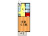 西　村　ハ　イ　ツ　　　新 1Kの間取り