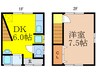 寺田貸家 1DKの間取り