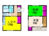 河村ハイツ 2LDKの間取り