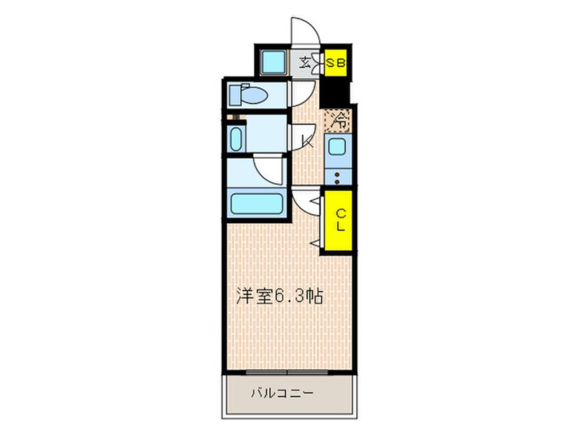 間取図 ﾌｧｰｽﾄﾌｨｵｰﾚ神戸湊町(703)