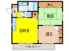 ハロ－ハイツ 2DKの間取り