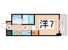 セレニテオズ北巽 1Kの間取り